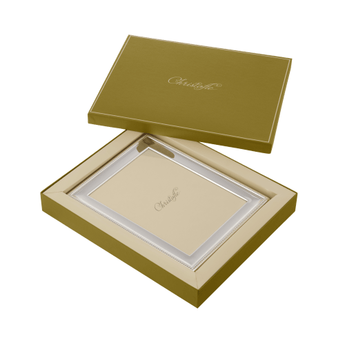 Silver-Plated Picture Frame - 7 x 9 in Perles | Christofle USA